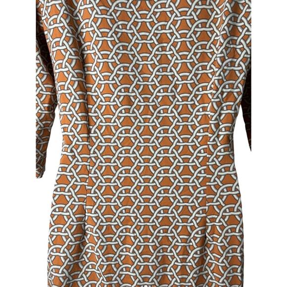 J. McLaughlin Dress Women's Size Medium CAtalina Cloth Ruched Gathered Side Exce - Picture 7 of 12